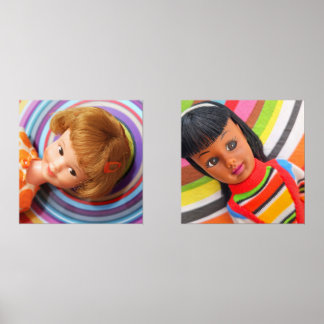 Penny and Mimi with Circles Wall Art Sets