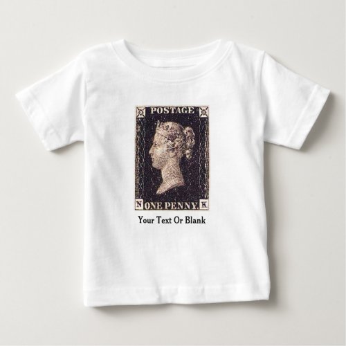 Penny Black Postage Stamp Baby T_Shirt