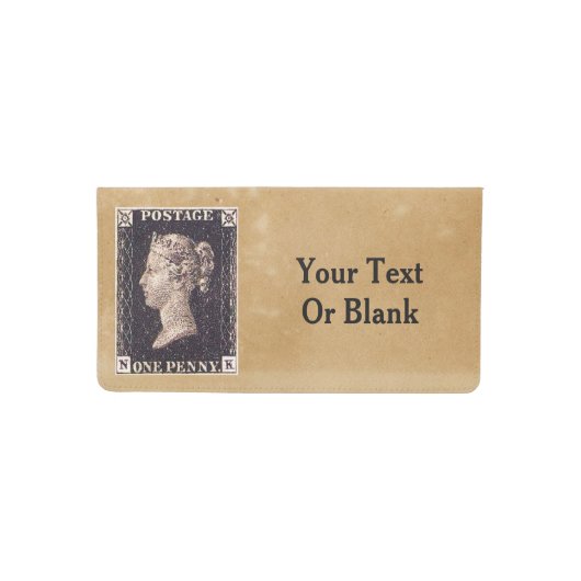 Penny Black Postage Stamp Checkbook Cover (Front)