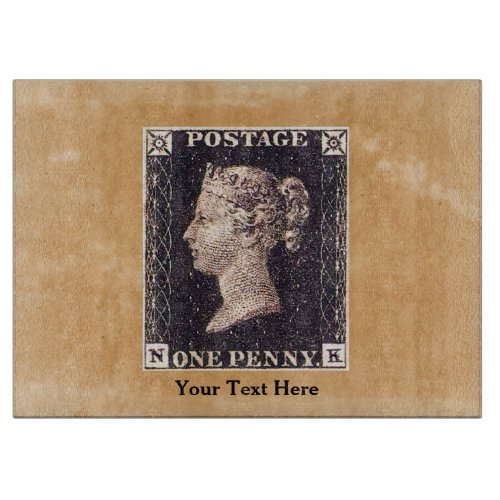 Penny Black Postage Stamp Cutting Board