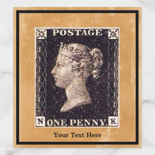 Penny Black Postage Stamp Envelope Liner