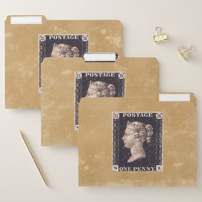 Penny Black Postage Stamp File Folder (Set)