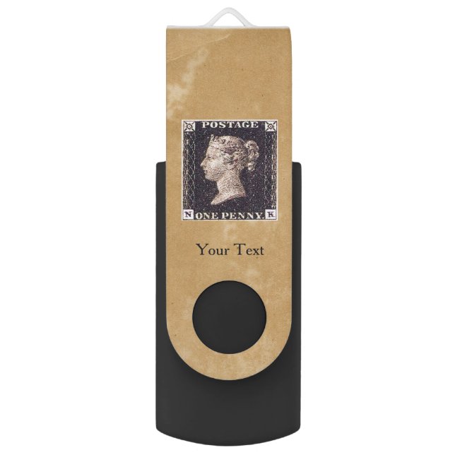 Penny Black Postage Stamp Flash Drive (Front Vertical)