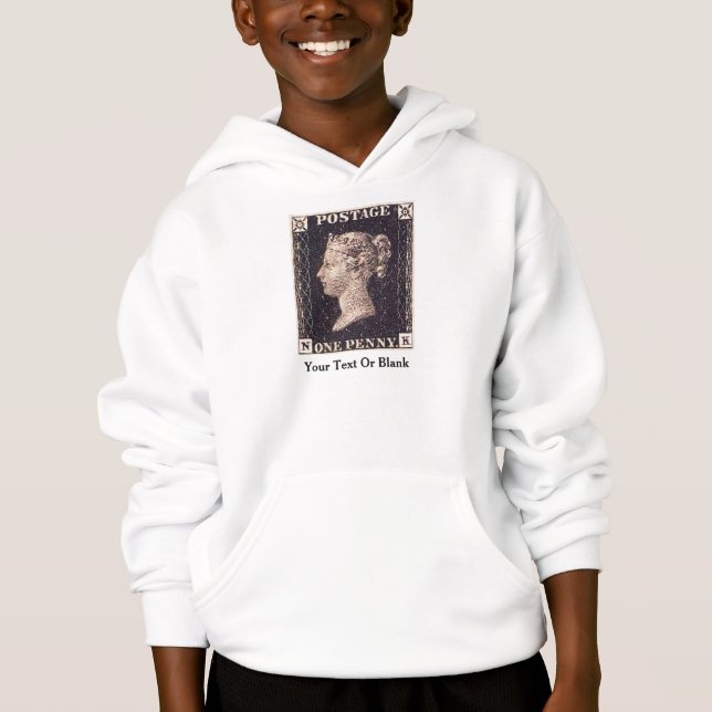 Penny Black Postage Stamp Hoodie (Front)
