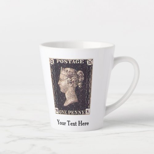 Penny Black Postage Stamp Latte Mug