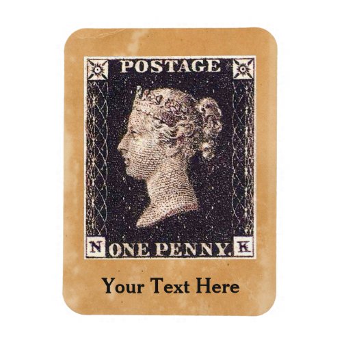 Penny Black Postage Stamp Magnet