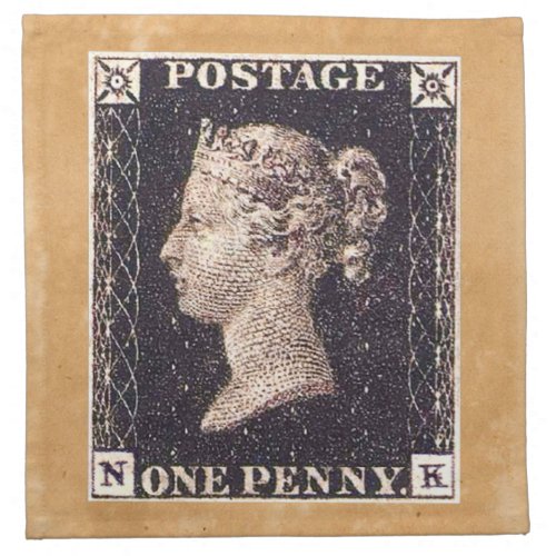 Penny Black Postage Stamp Napkin