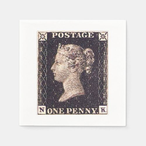 Penny Black Postage Stamp Napkins