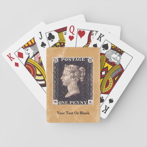 Penny Black Postage Stamp Poker Cards