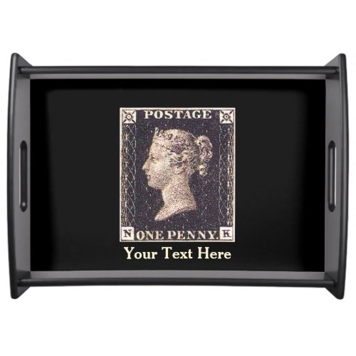 Penny Black Postage Stamp Serving Tray