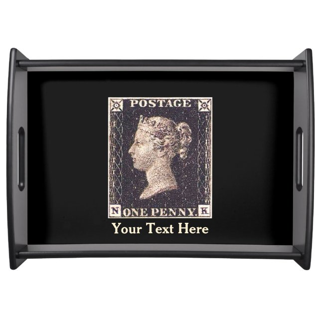Penny Black Postage Stamp Serving Tray (Front)