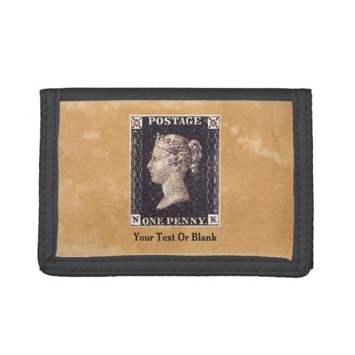 Penny Black Postage Stamp Tri_fold Wallet