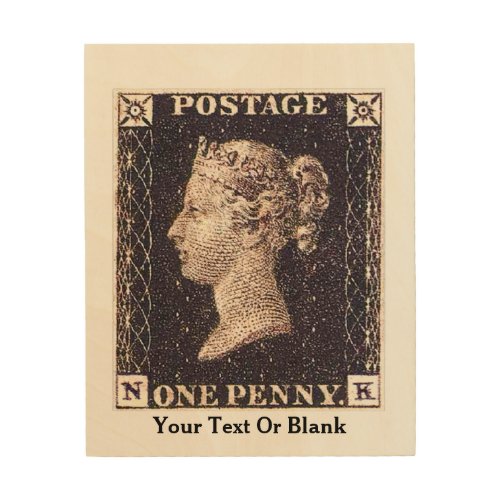 Penny Black Postage Stamp Wood Wall Art