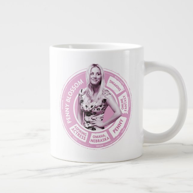 Penny Blossom Info Graphic Giant Coffee Mug (Right)