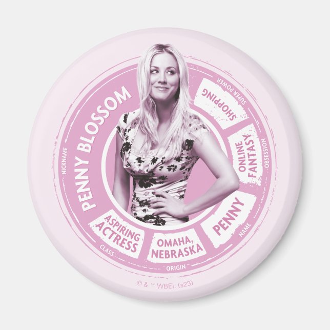 Penny Blossom Info Graphic Magnet (Front)