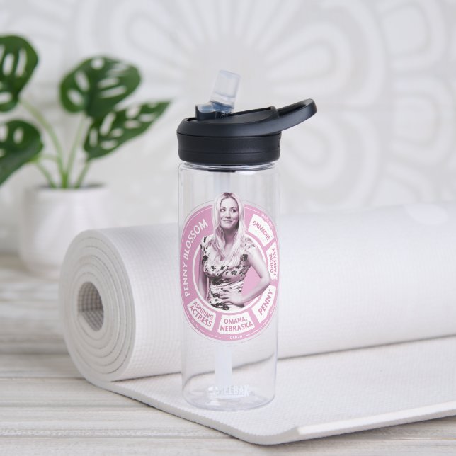Penny Blossom Info Graphic Water Bottle (Yoga)
