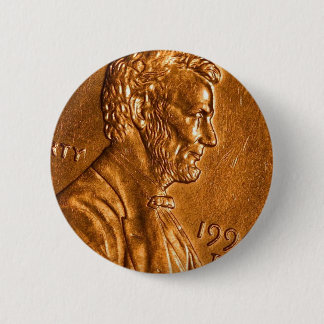 Penny Cents Copper Lincoln Pinback Button