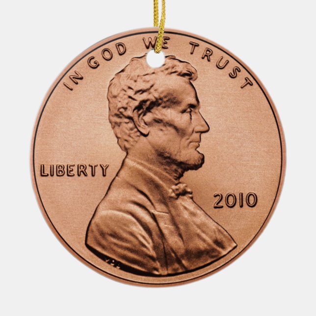 Penny Ceramic Ornament (Front)