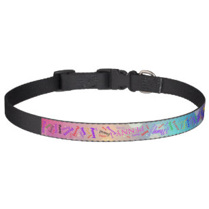 Penny Custom Name Pet Collar w/Colorful Background