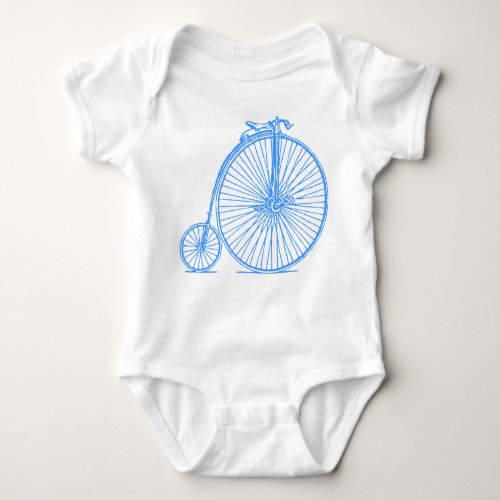 Penny Farthing _ Baby Blue Baby Bodysuit