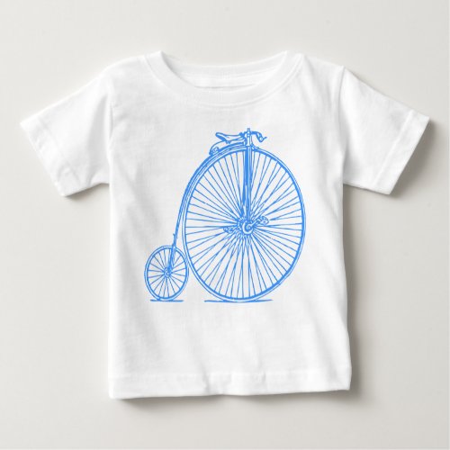 Penny Farthing _ Baby Blue Baby T_Shirt