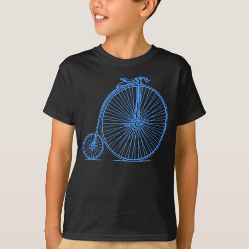 Penny Farthing _ Baby Blue T_Shirt