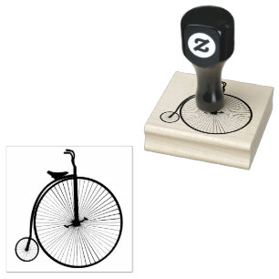 Penny Farthing Bicycle Rubber Stamp