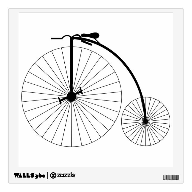 Penny Farthing Bicycle Wall Sticker (Front)