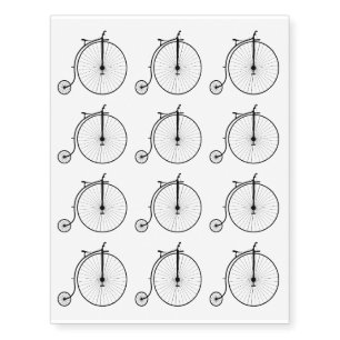 Penny Farthing Bike Design Temporary Tattoos