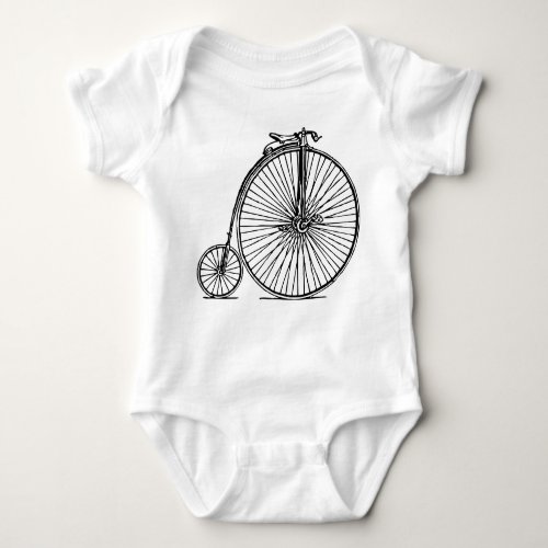 Penny Farthing _ Black Baby Bodysuit