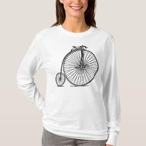 Penny Farthing _ Black T_Shirt