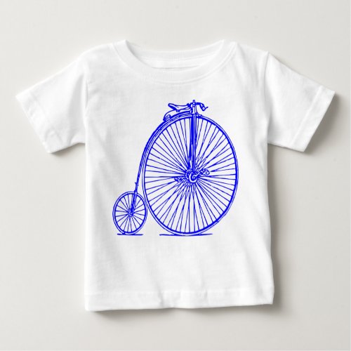 Penny Farthing _ Blue Baby T_Shirt