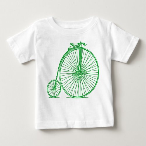 Penny Farthing _ Grass Green Baby T_Shirt
