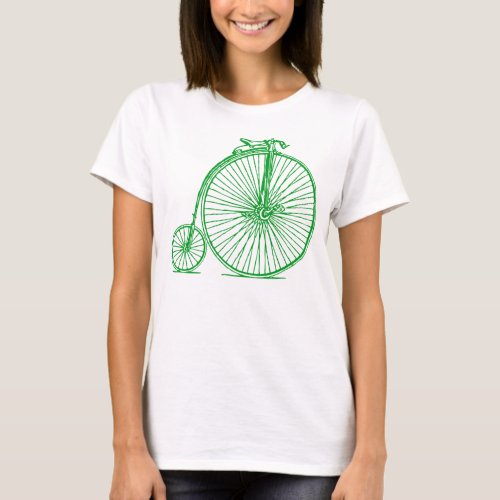 Penny Farthing _ Grass Green T_Shirt