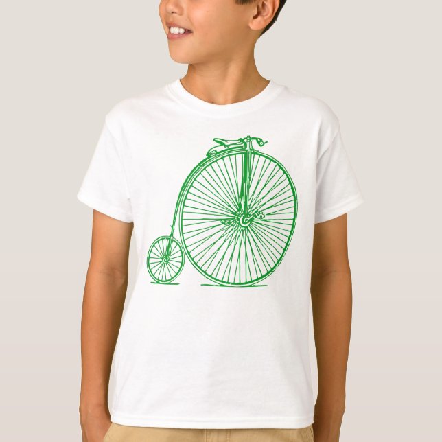 Penny Farthing - Grass Green T-Shirt (Front)