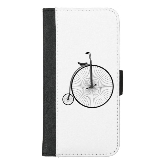 Penny-Farthing High-Wheel Antique Bicycle  iPhone Wallet Case (Front)