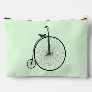 Penny-Farthing High-Wheel Antique Bicycle on Mint Accessory Pouch