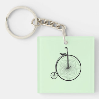 Penny-Farthing High-Wheel Antique Bicycle on Mint Keychain