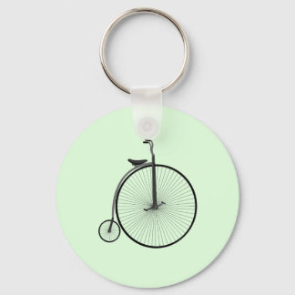 Penny-Farthing High-Wheel Antique Bicycle on Mint Keychain