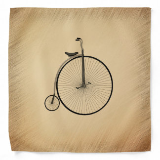 Penny-Farthing High-Wheel Antique Bicycle Rustic Bandana