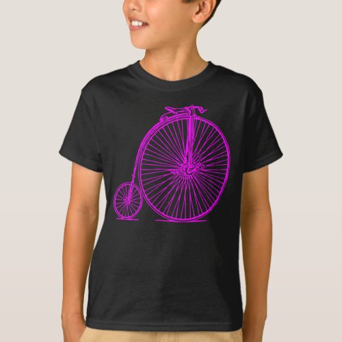 Penny Farthing _ Magenta T_Shirt