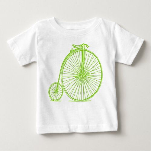 Penny Farthing _ Martian Green Baby T_Shirt
