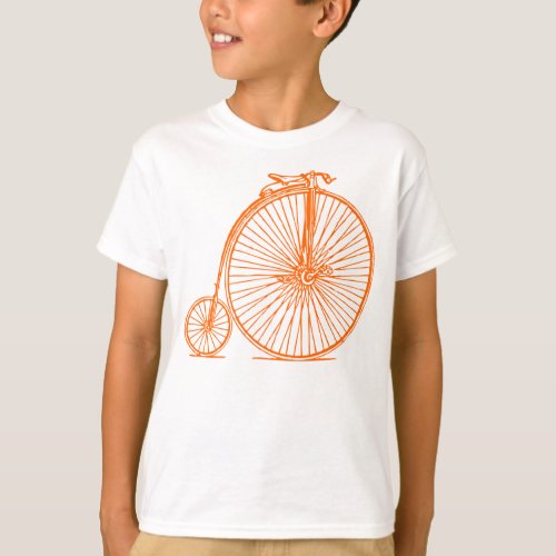 Penny Farthing _ Orange T_Shirt