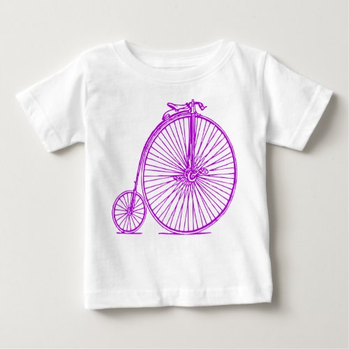 Penny Farthing _ Purple Baby T_Shirt