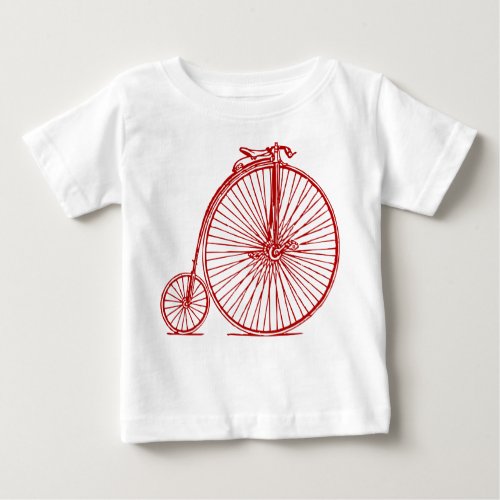 Penny Farthing _ Ruby Red Baby T_Shirt