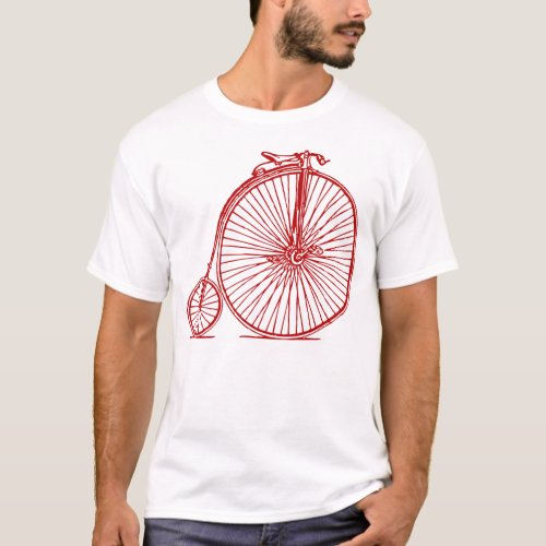 Penny Farthing _ Ruby Red T_Shirt
