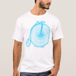 Penny Farthing - Sky Blue T-shirt at Zazzle