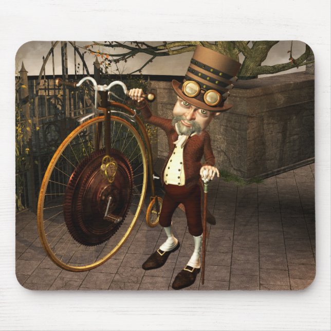 Penny Farthing Steampunk Mouse Pad (Front)