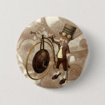 Penny Farthing Steampunk Pinback Button