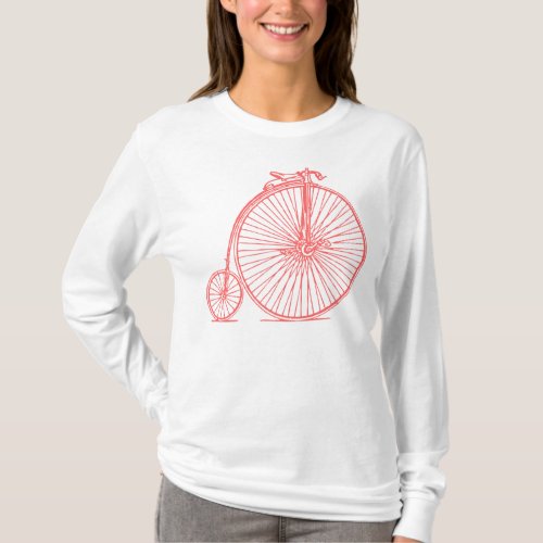 Penny Farthing _ Tropical Pink T_Shirt